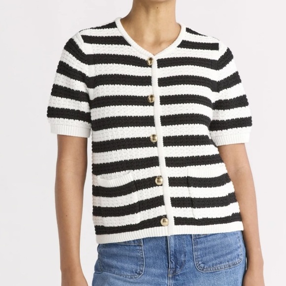 Free Assembly Women's Crochet Cardigan Sweater, Lightweight size L - Picture 4 of 10